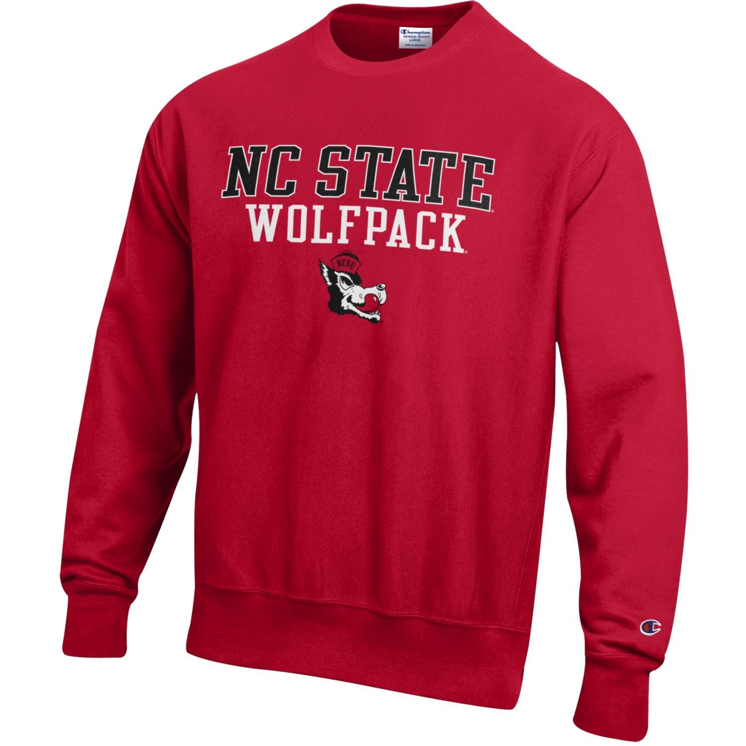 Red Reverse Weave Crewneck Sweatshirt - Vault | Wolfpack